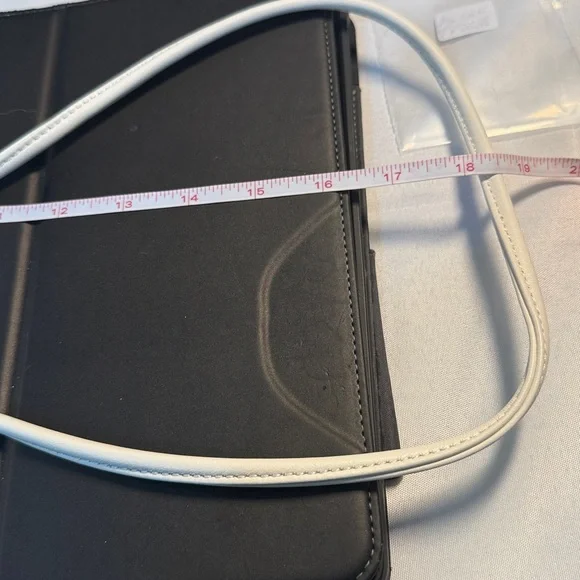 Thacker sea foam green leather Quilted Handbag purse 10” x 8” - Picture 14 of 14